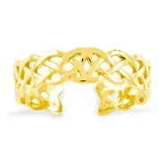 14k Yellow Gold Celtic Knot Toe Ring