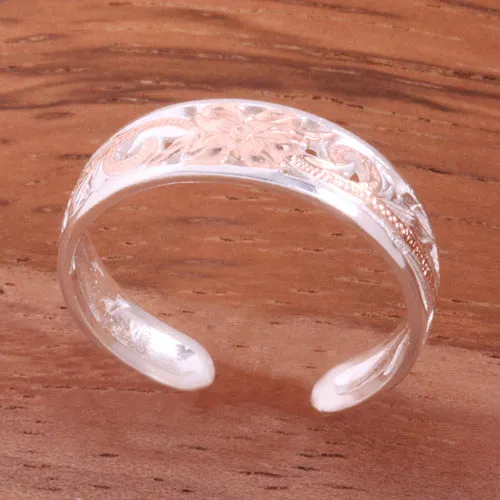 6mm Hawaiian Scroll See Through Toe Ring