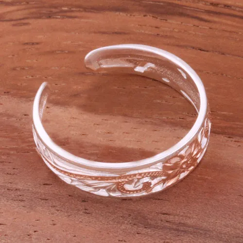 6mm Hawaiian Scroll See Through Toe Ring