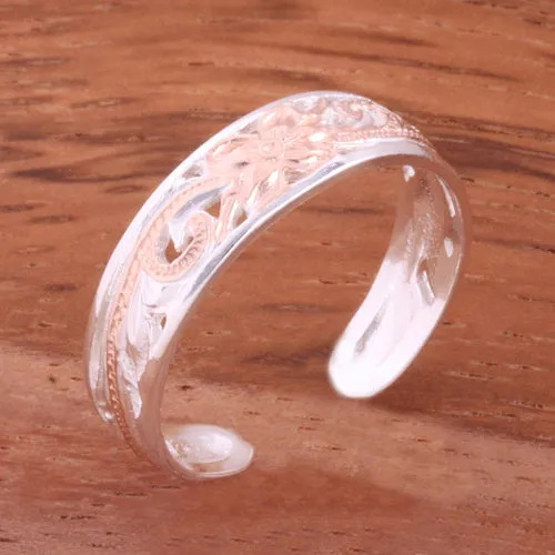 6mm Hawaiian Scroll See Through Toe Ring