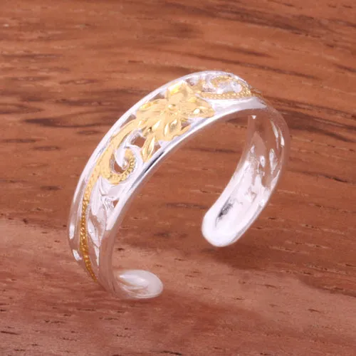 6mm Hawaiian Scroll See Through Toe Ring