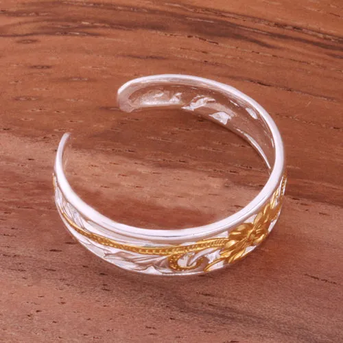 6mm Hawaiian Scroll See Through Toe Ring