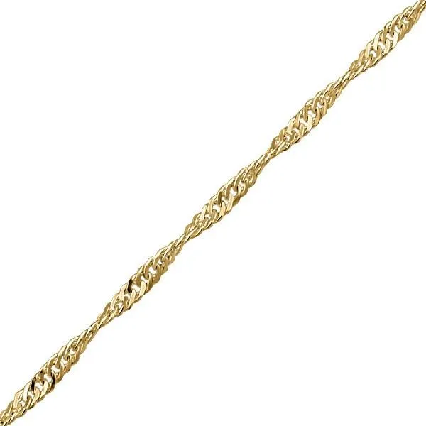 7" Gold Singapore Chain Bracelet