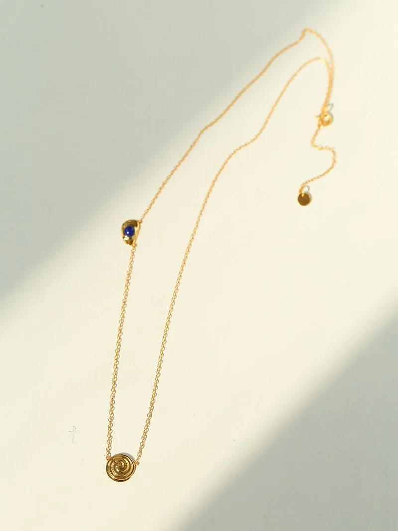 925 Silver Pea Lapis Lazuli Necklace