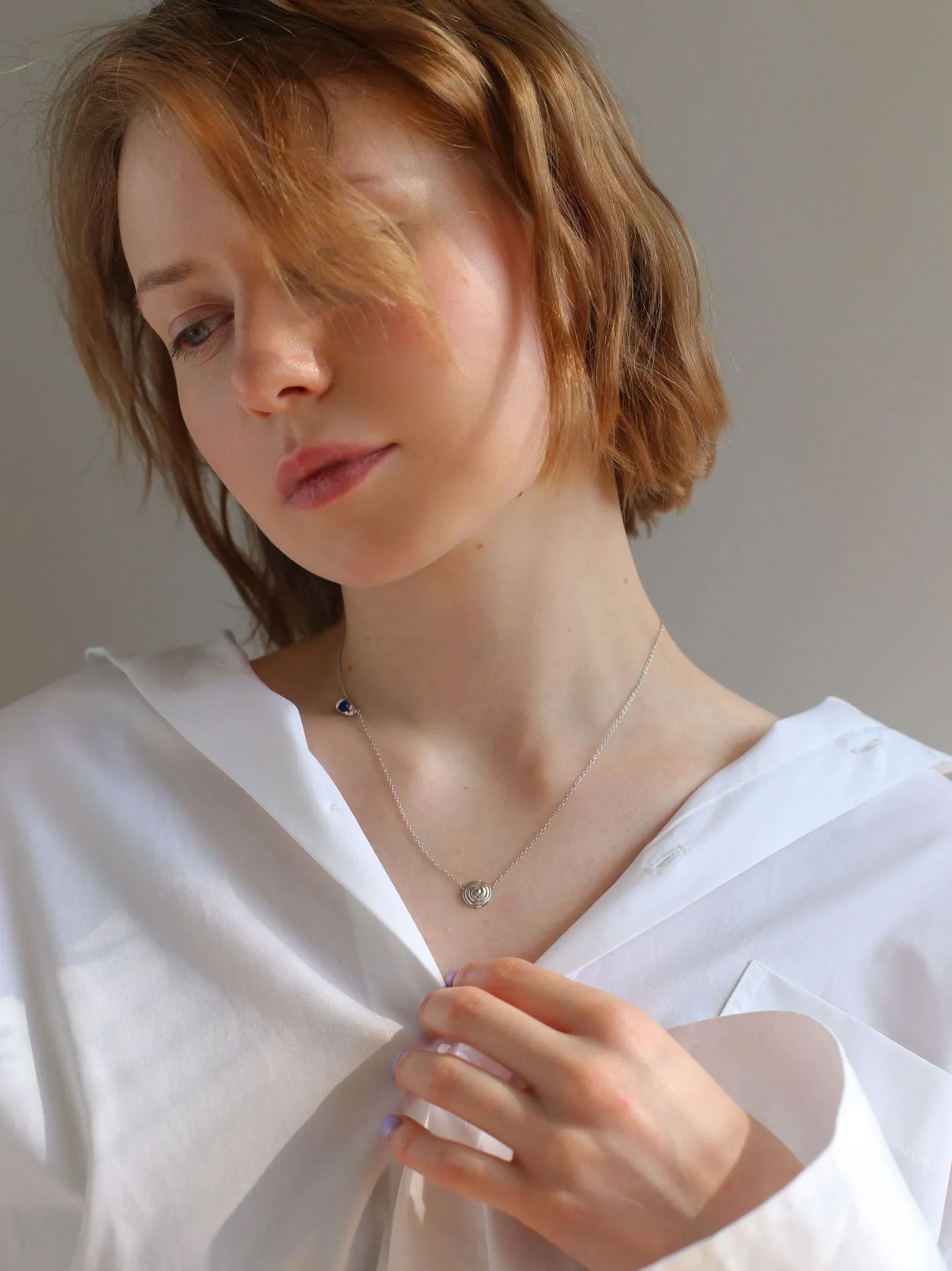 925 Silver Pea Lapis Lazuli Necklace