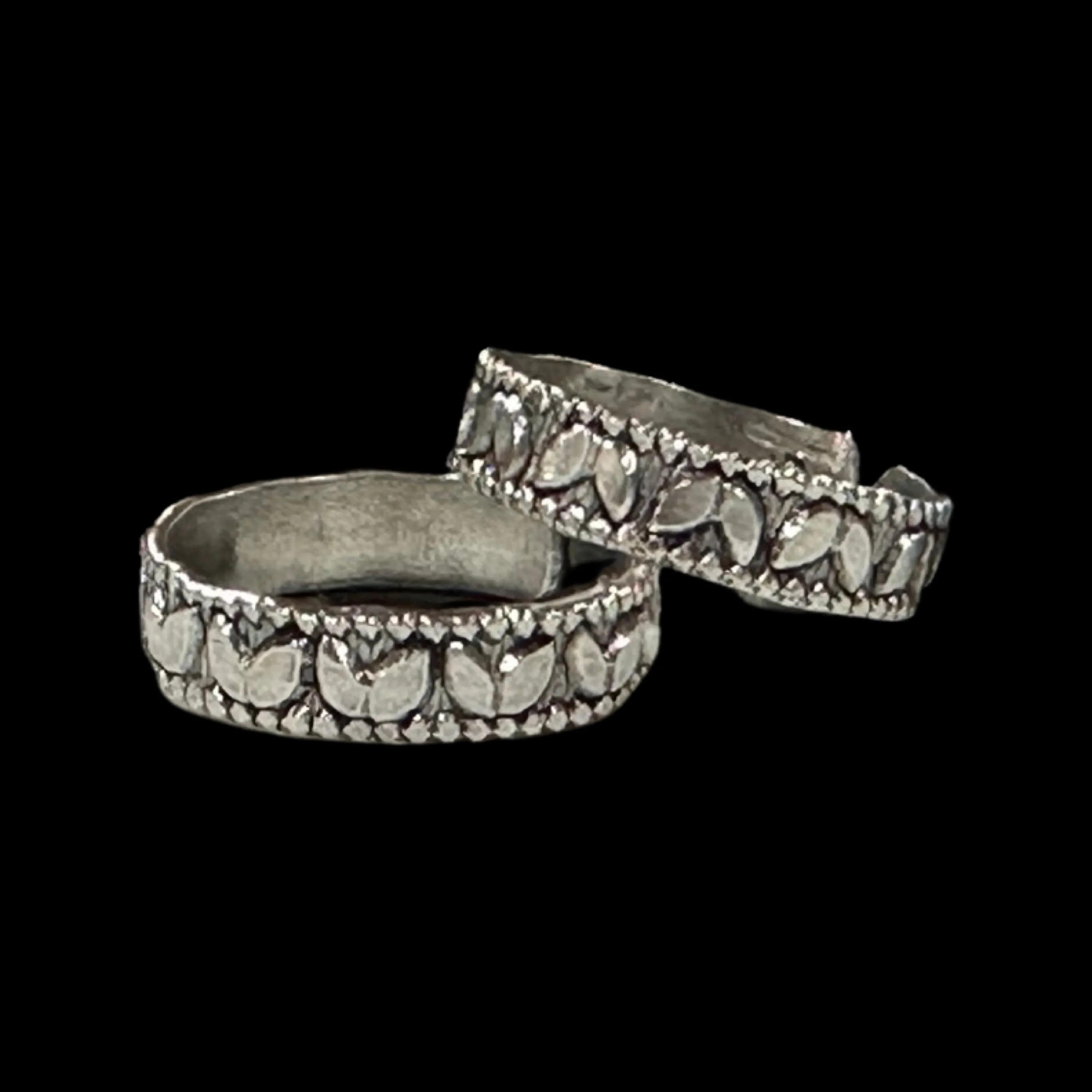 925 Sterling Silver Oxidized Toe-rings - Design #04