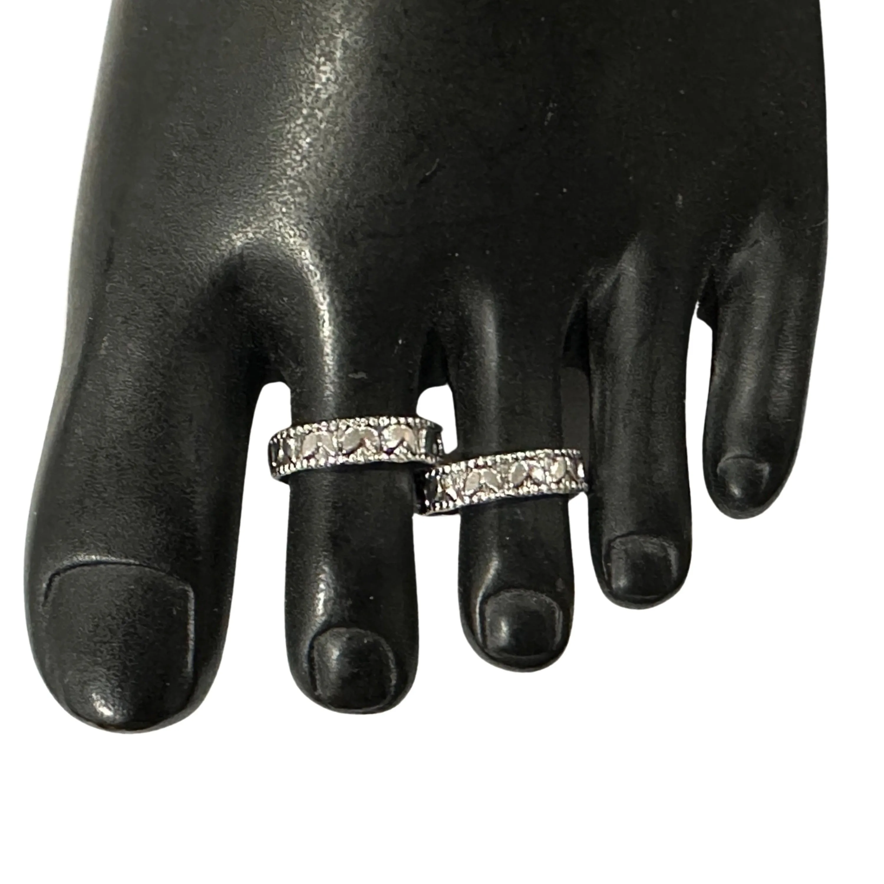 925 Sterling Silver Oxidized Toe-rings - Design #04