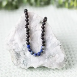 Adults | Lapis Lazuli   Raw Cherry Amber Necklace