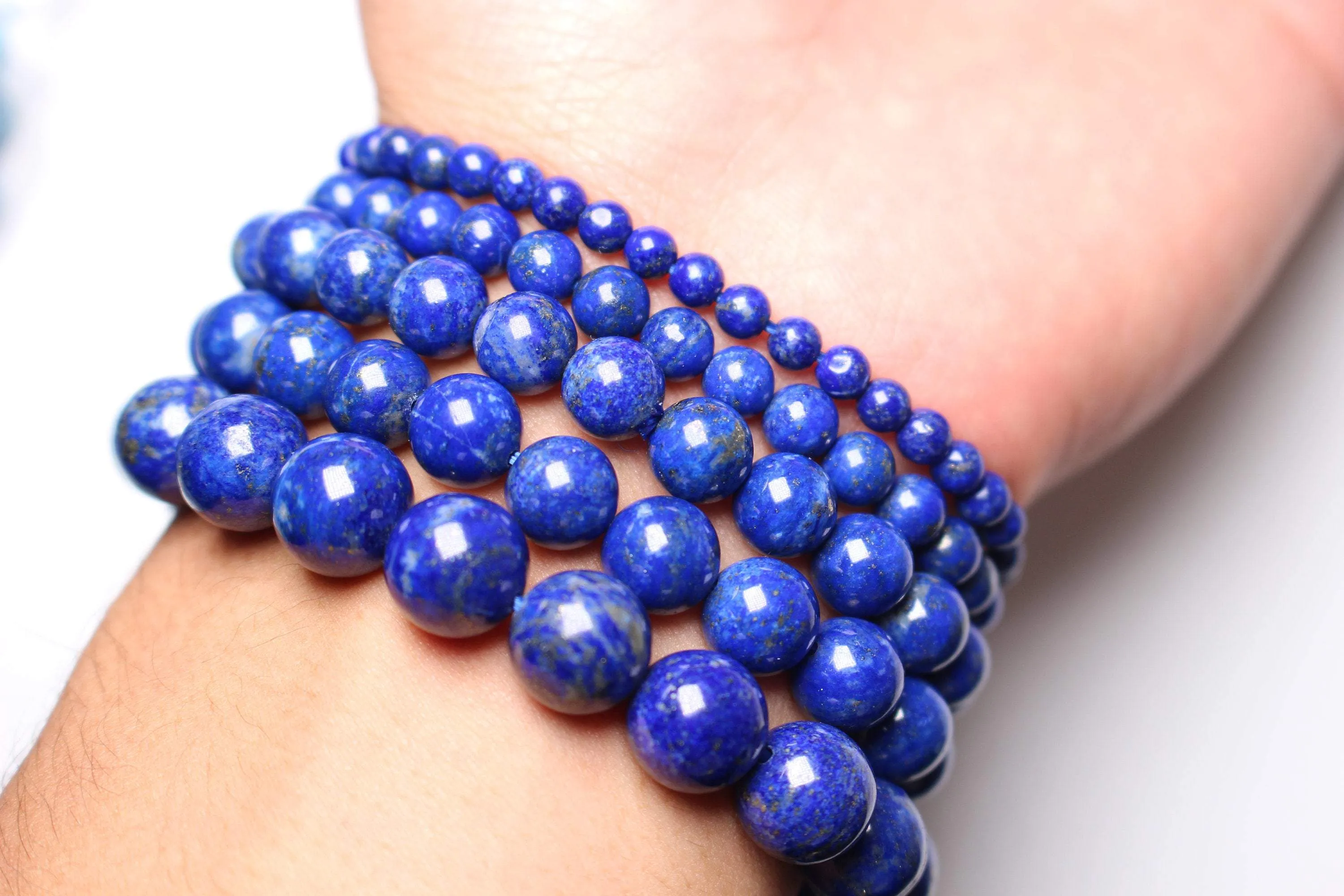 Bracelet lapis lazuli AA  non teinté