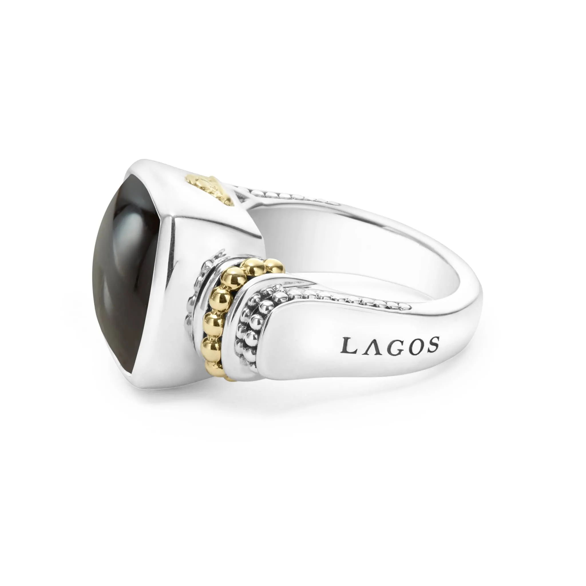 Caviar Color Small Onyx Statement Ring