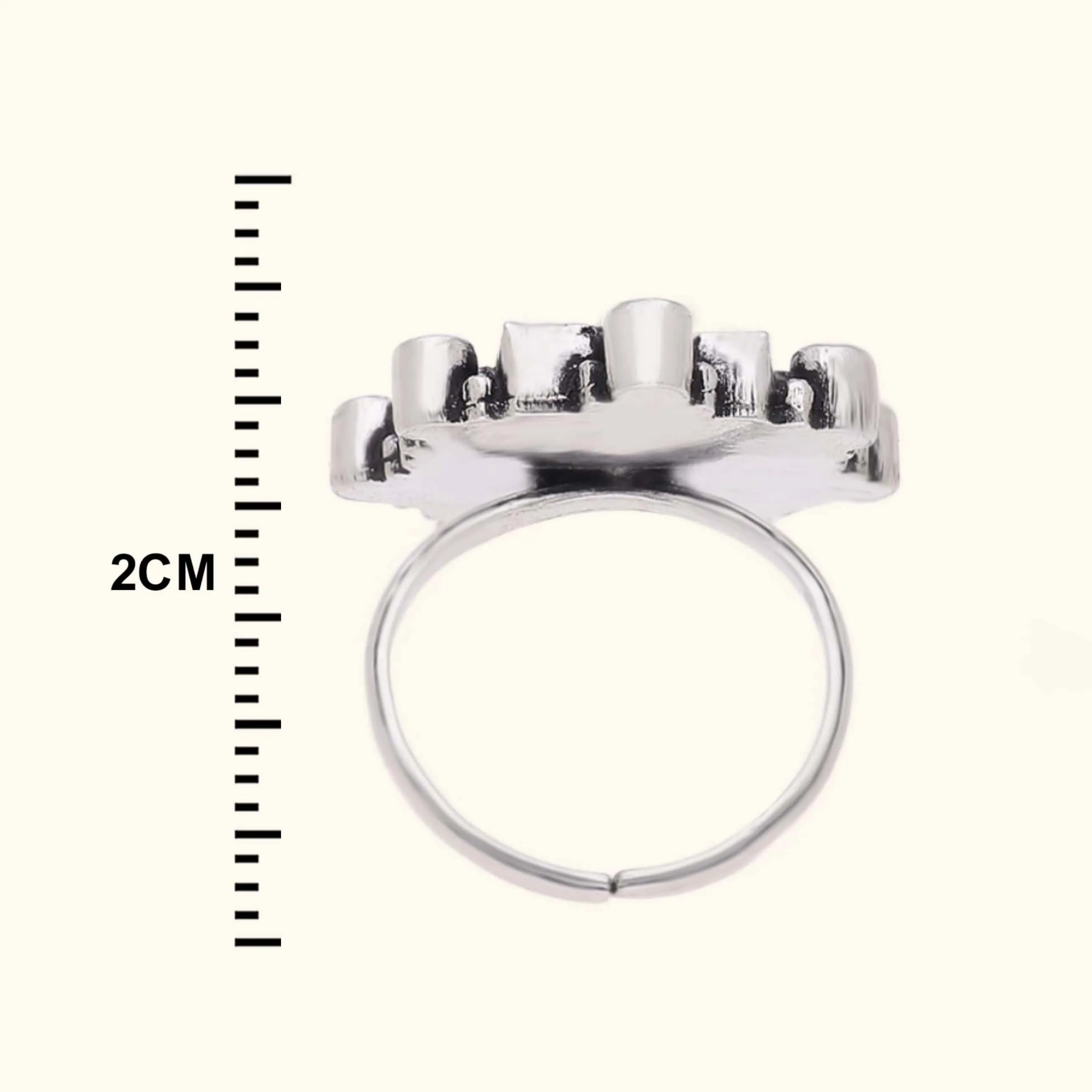Charming 925 Silver Toe Ring with Pink & White Stones