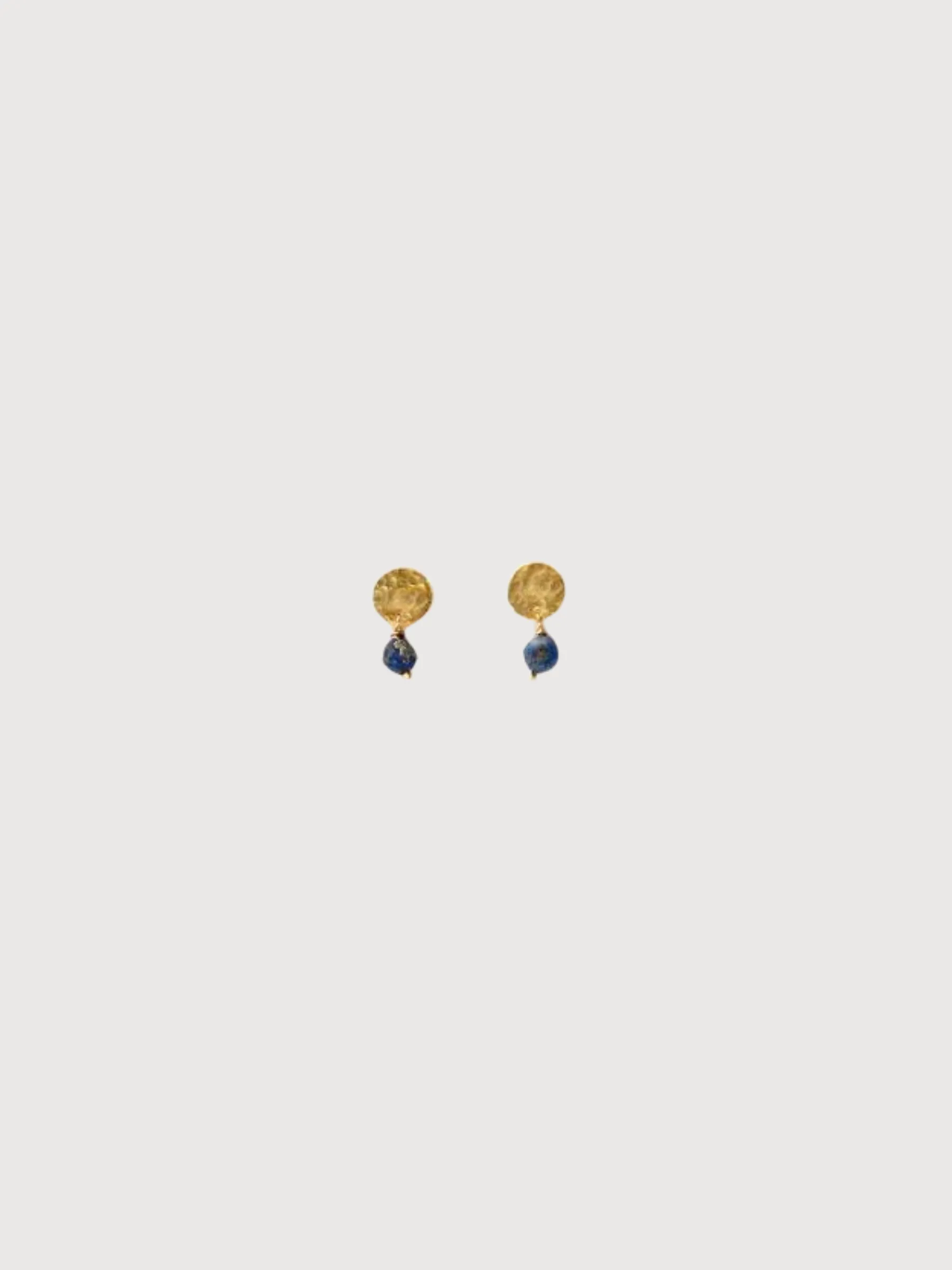 Earrings Coin Lapis Lazuli | A Beautiful Story