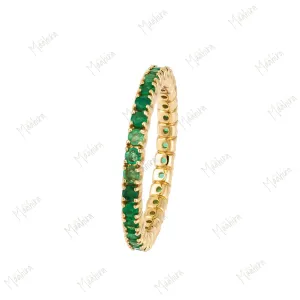 Emerald Eternity Band Ring in US Size 6.5
