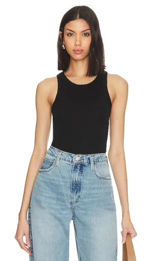 Enza Costa Bold Sheath Tank in Black