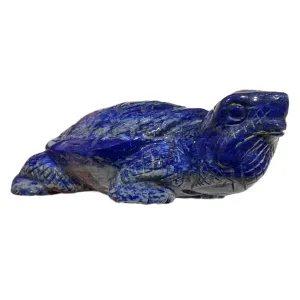 Figurine Tortue en Lapis-lazuli pièce unique numéro TL2