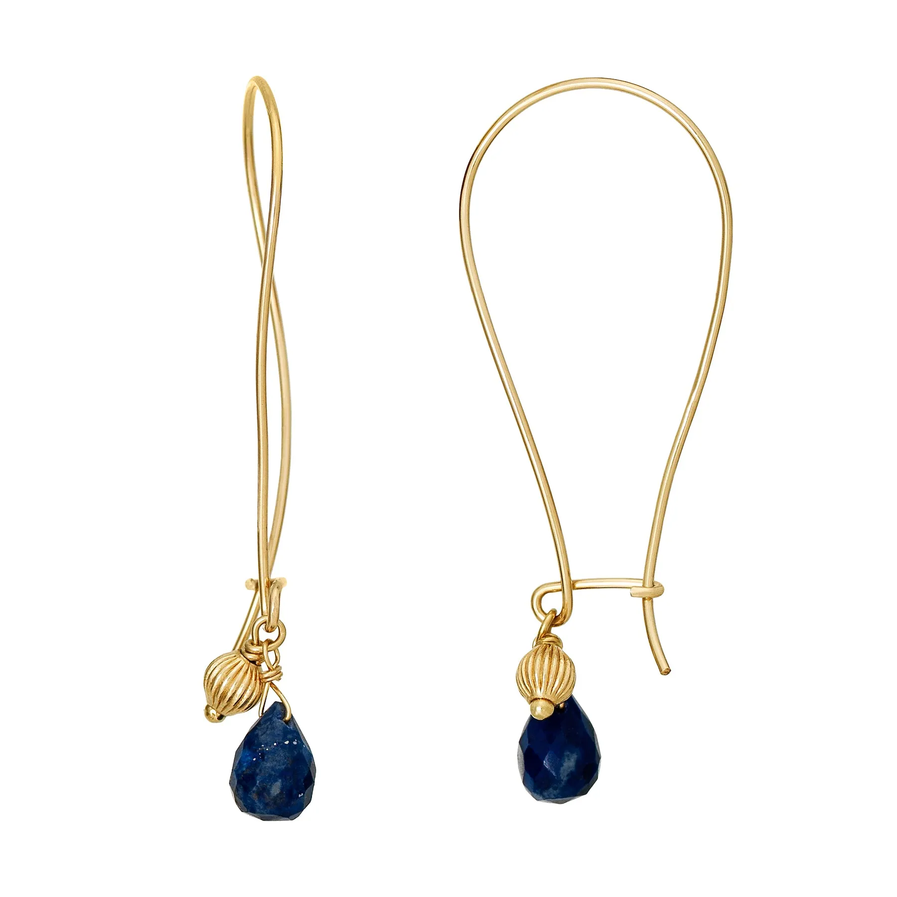 Gold Filled Wavy Hoop Earrings