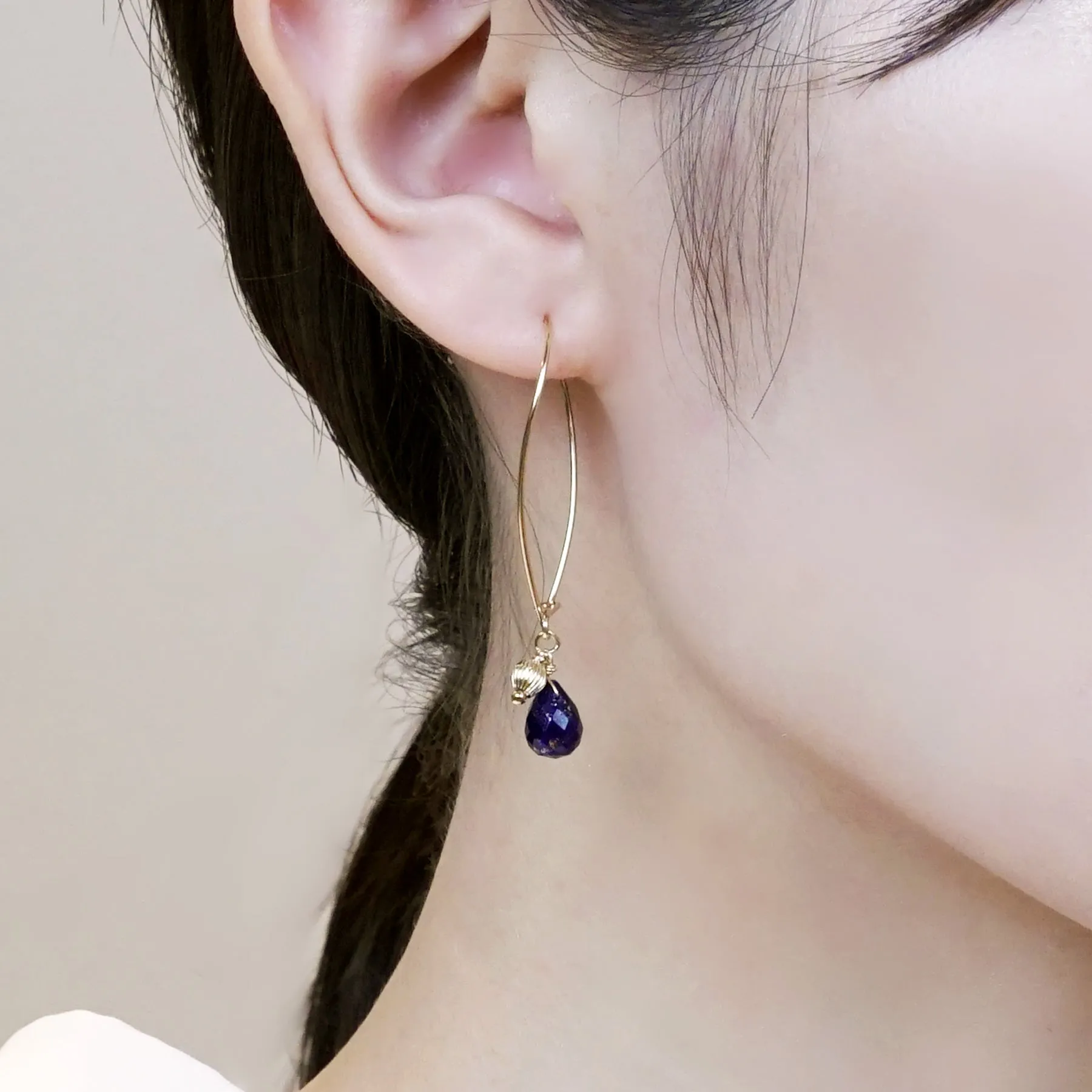 Gold Filled Wavy Hoop Earrings