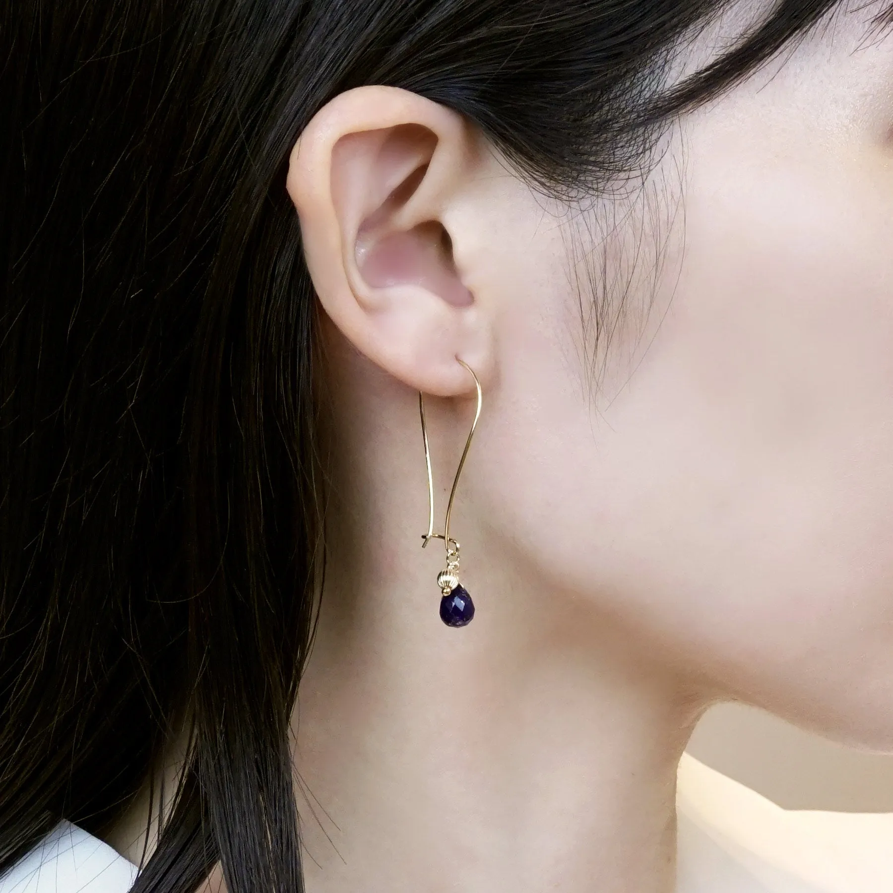 Gold Filled Wavy Hoop Earrings