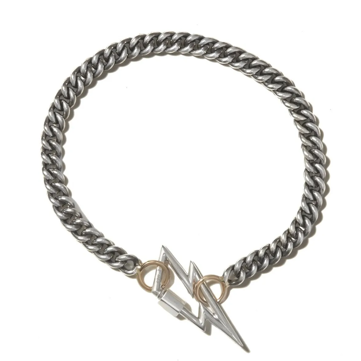 Heavy Curb Chain in Silver Bracelet
