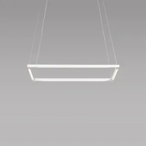 Koncept Inc Z-Bar Pendant Small Square, Soft Warm, Matte White, 18" x 18" ZBP-16-S-SW-MWT-CNP