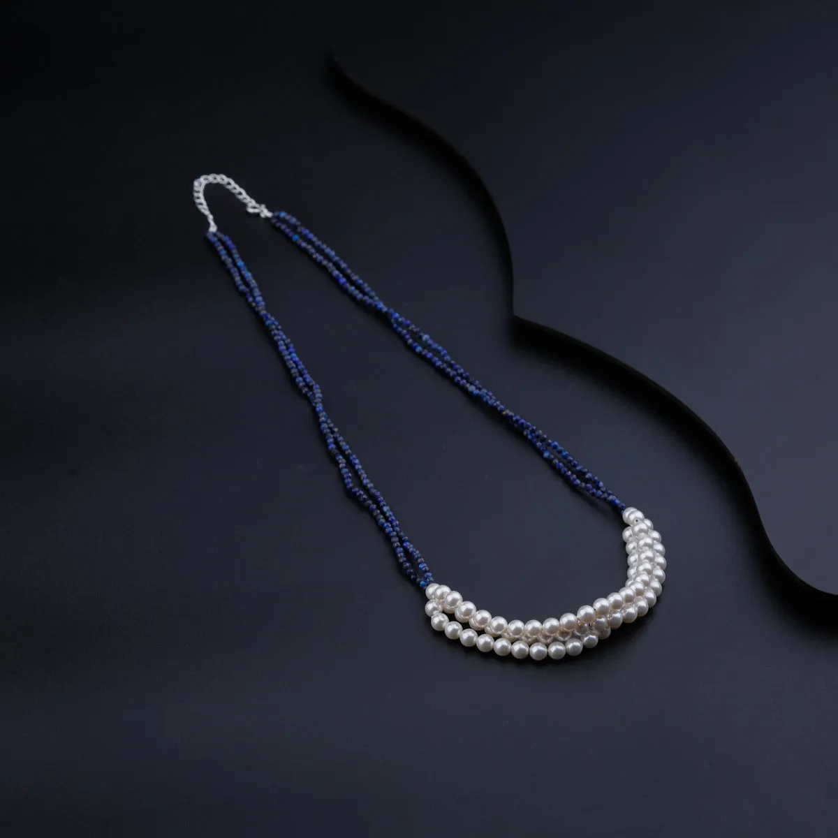 Lapis Lazuli and Pearls Layered Necklace