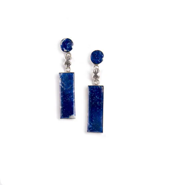 Lapis Lazuli Earrings Nuna | Exclusive Handmade Jewelry | Crafted in Santiago