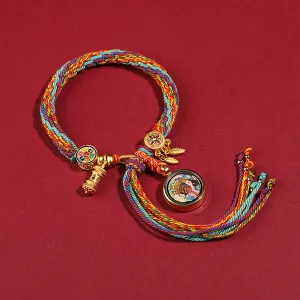 Medicine Buddha Thangka, Buddhism of Healing and Health, On The Back Lection Scripture and Ritual Rice Amulet Compile A Bracelet, Handmade