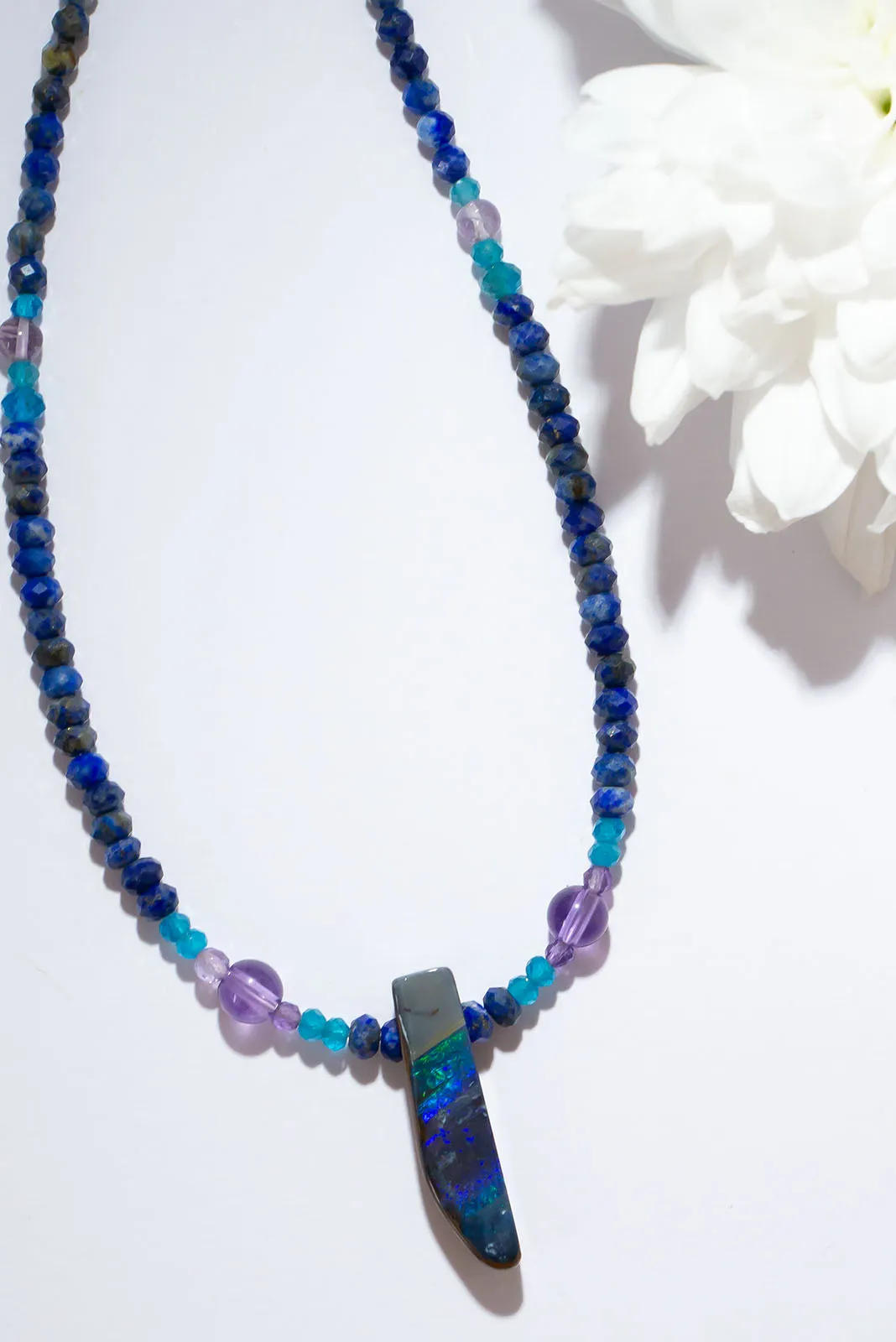 Necklace Australian Opal Wind Rock