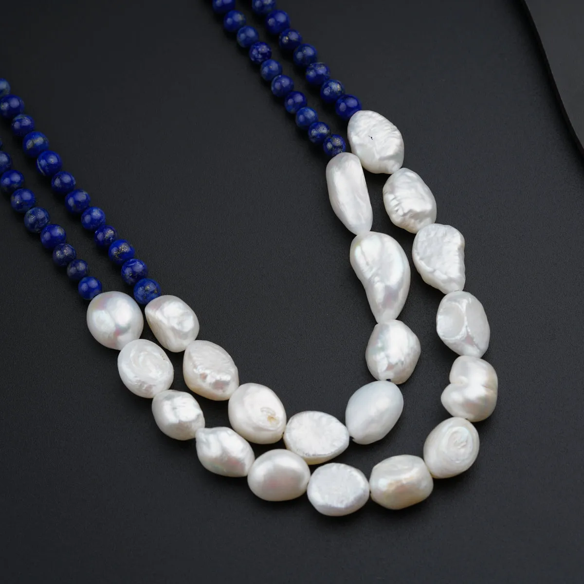 Silver with Lapis Lazuli Moonlit Pearls set