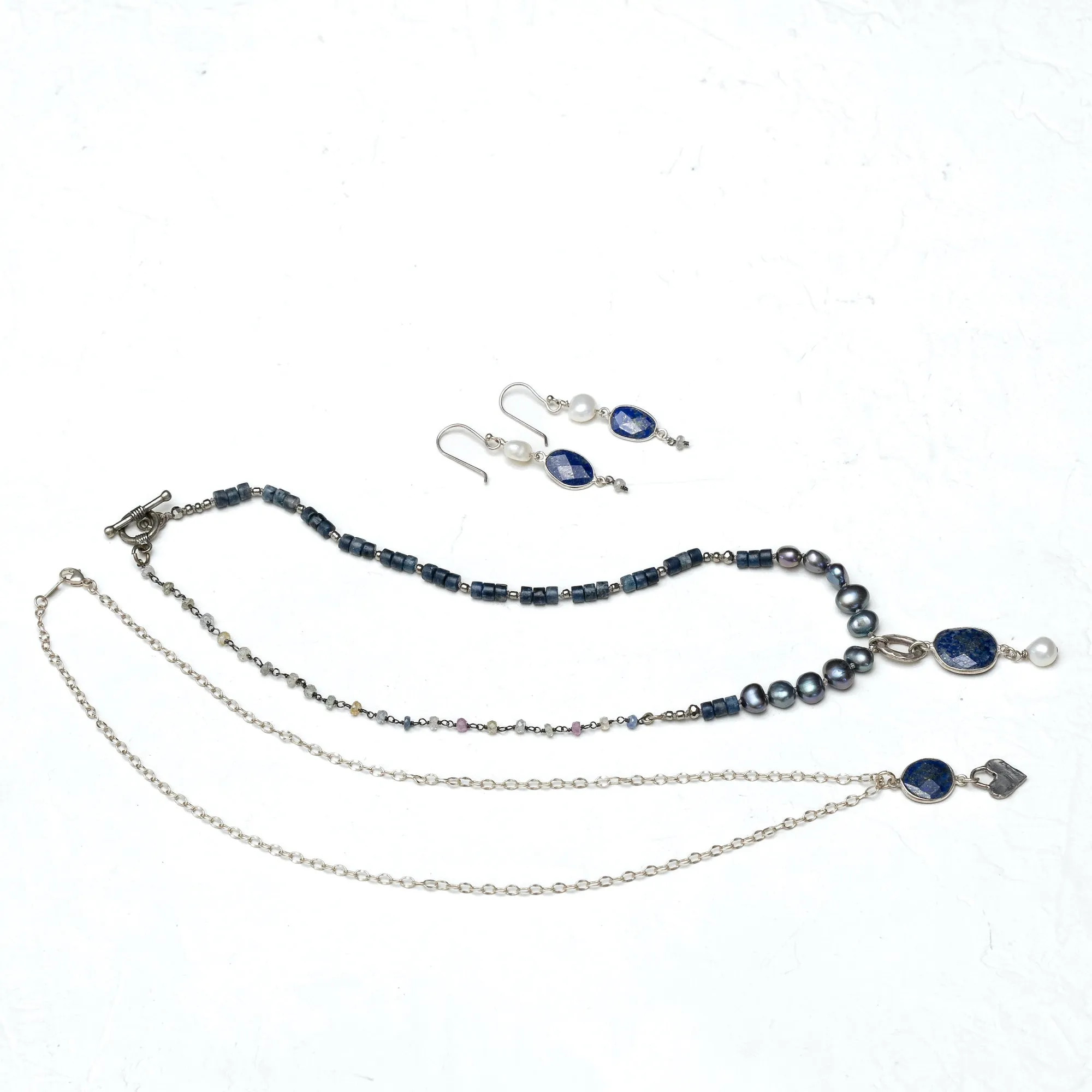 SS Charmed Hearts Lapis Necklace