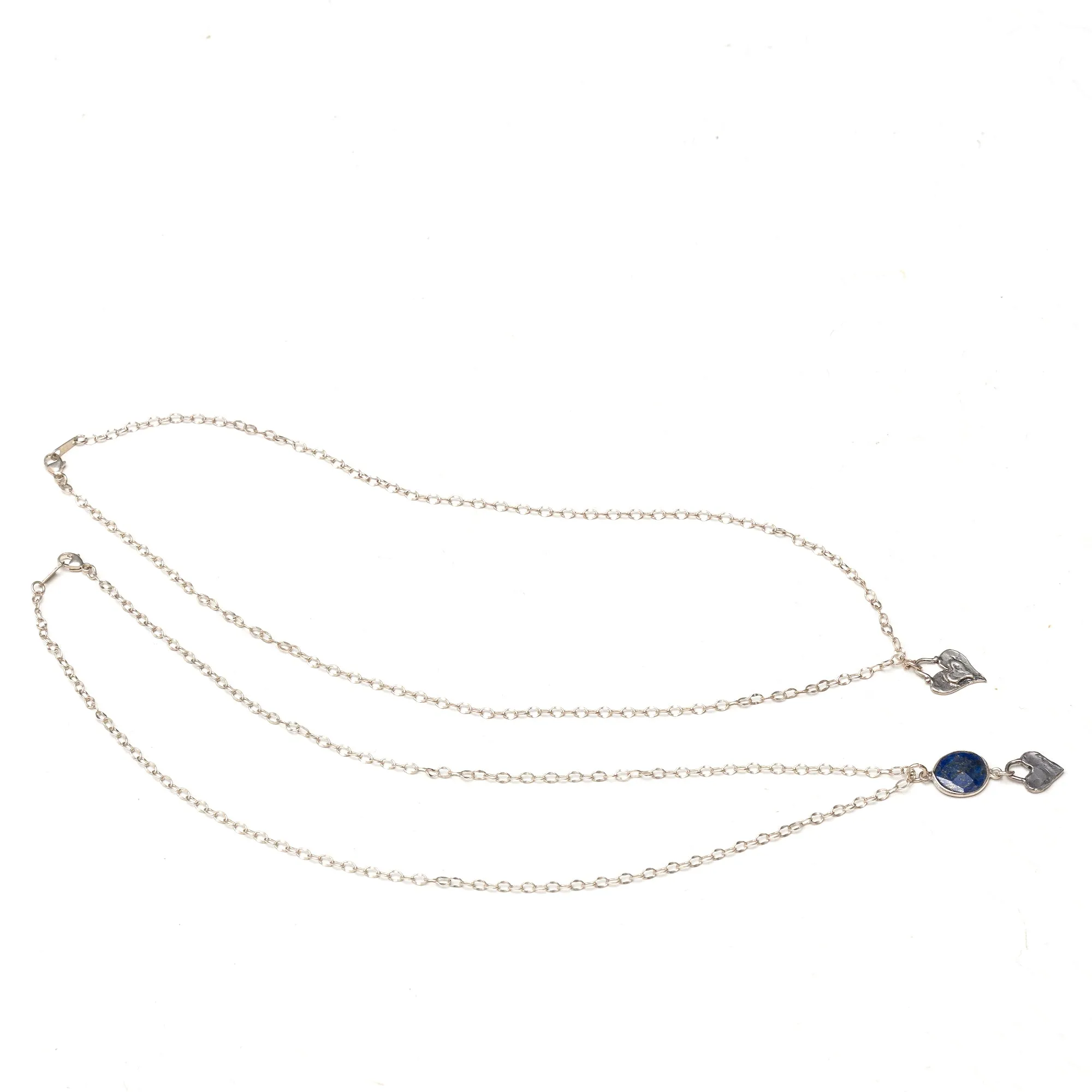 SS Charmed Hearts Lapis Necklace