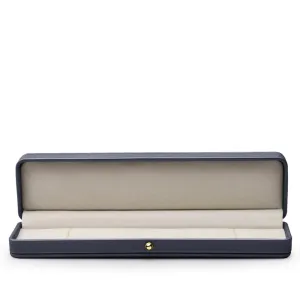 Steel Blue PU Leather Bracelet Chain Box H069