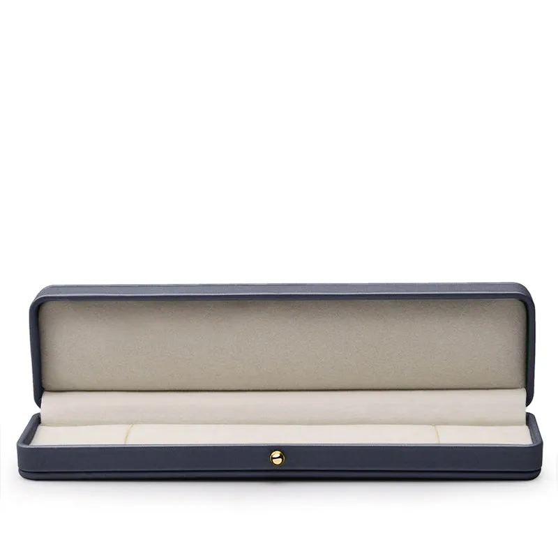 Steel Blue PU Leather Bracelet Chain Box H069