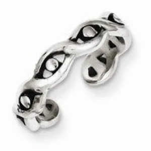 Sterling Silver Antiqued Toe Ring