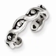 Sterling Silver Antiqued Toe Ring