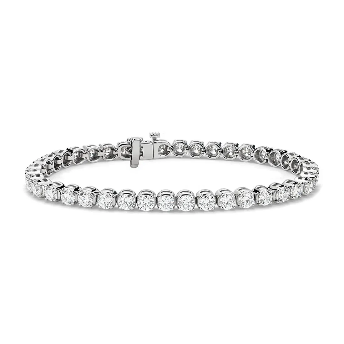Sumptuous Round Diamond 14K White Gold Tennis Bracelet