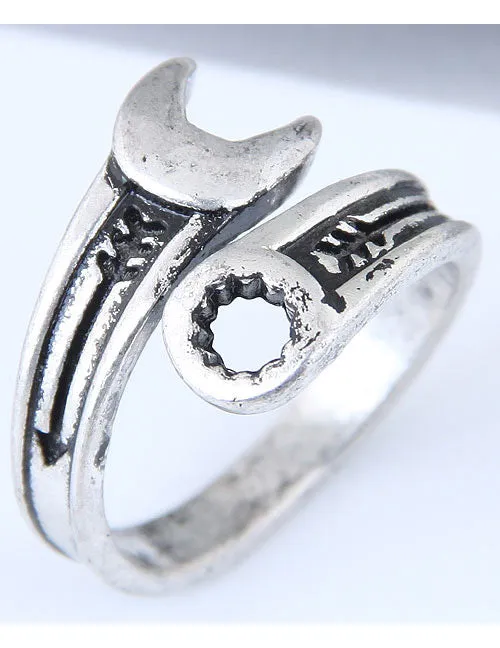 TR37 Silver Wrench Design Toe Ring